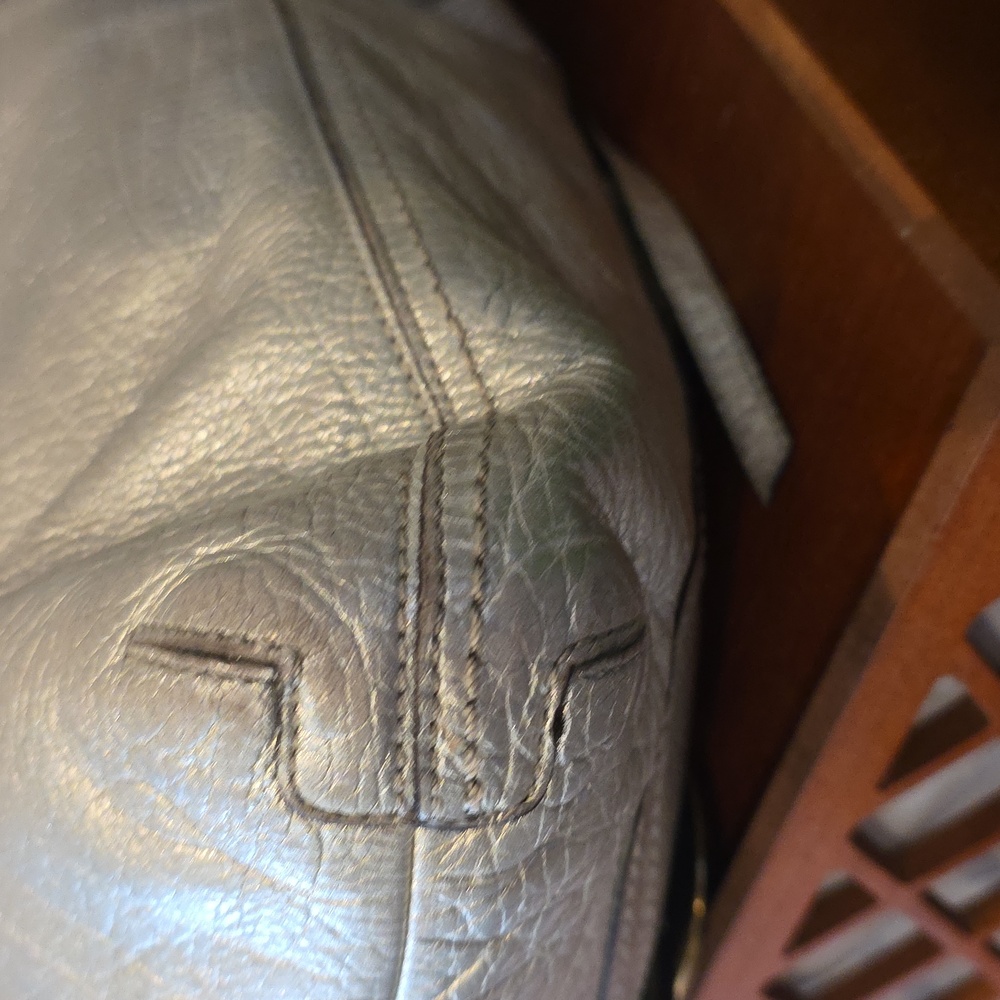 Coach Bleecker Pewter/Silver Metallic Featuring Tattersall Lining - Picture 9 of 14